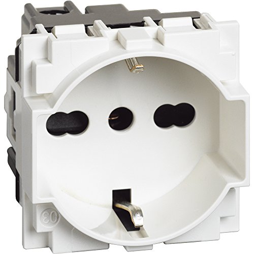 Living Now Presa Bipasso e Shuko 2 P+T 16 A 250 Va.c., Bianco - BTICINO KW4140A16