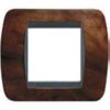 Living Light International Placca 2P 2 Moduli, colore legno radice di noce - BTICINO L4802LRN
