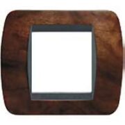 Living Light International Placca 2P 2 Moduli, colore legno radice di noce - BTICINO L4802LRN