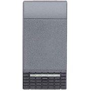 Living International Copritasto con lente illuminabile, pulsante 1 modulo, antracite - BTICINO L4915