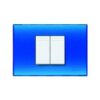 Living Light Placca 2 Posti, Blu Gel - BTICINO N4819BJ