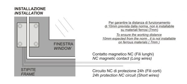 Contatto in alluminio Reed per porte e finestre - HILTRON C401