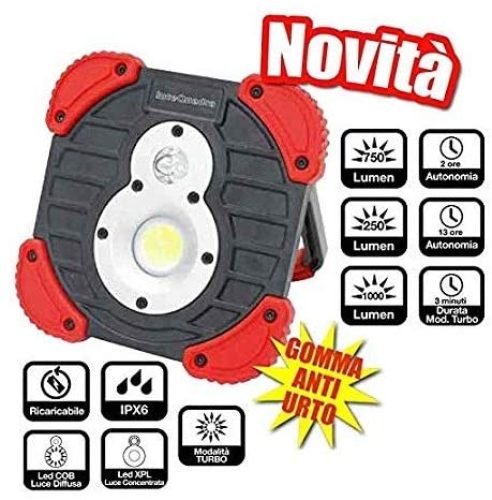 Faro Proiettore Alpha, 2200 mAh, 750 Lumen, IPX6 - CFG EL065