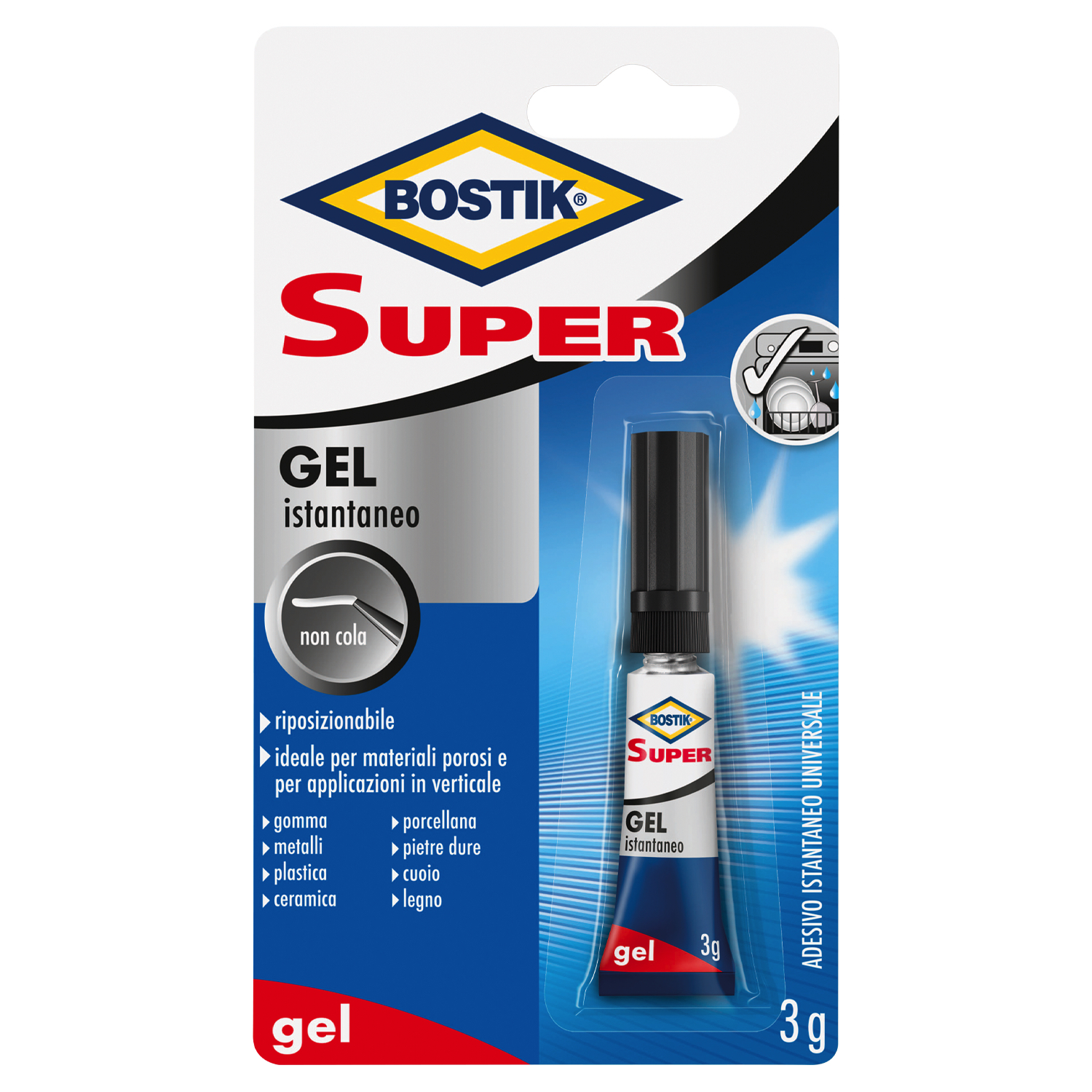Adesivo Super Gel Istantaneo, 3 GR - UHU BOSTIK D2740
