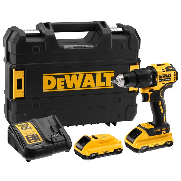 Trapano Avvitatore con percussione Brushless, Compatto, 18V XR 2 X 3AH - DEWALT DCD709L2T-QW