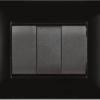 Placca Copri Interruttori 7 Posti colore Nero Serie My Life Q - ELETTROCANALI ECL2887N