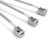 Confezione 100 Fascette Tubi Fissatubi Nylon, Fissaggio Tubi Rigidi, Foro Asola Tasselli Leggeri TX-6, Diametro Tubi 12-35 mm, Dimensioni 165 x 7,5 mm, Grigio - ETELEC FGS16575