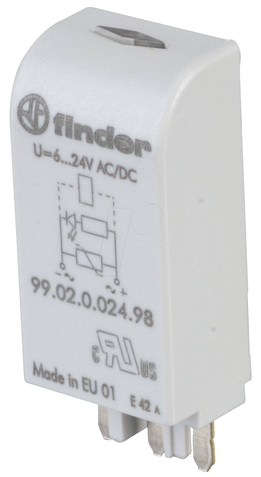 Serie 99 Moduli di segnalazione e protezione bobina Serie 90/92/94/95/96/97 - FINDER 9902002498