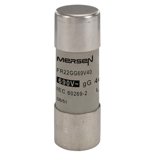 Mersen Fusibili a puntale 22x58 gG da 500 a 690 V CA 40A - MERSEN FR22GG69V40