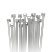 Confezione 100 Fascette Stringicavo Cablaggio Fissaggio Cavi Tubi Nylon Colore Bianco Dimensioni 280 x 3,5 mm Diametro 4-50 - ETELEC FB28035