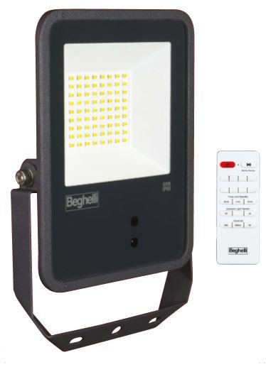 Proiettore Led Floodlight FL Dual Sensor FL 50W, Colore nero - BEGHELLI 86170