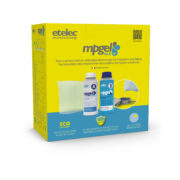 Kit MPgel 1 Litro, Gel Isolante Siliconico Bicomponente, Riempimenti Sigillature Scatole Cassette Derivazione Fino1 kV, Confezione 2 Flaconi 500 ml + Caraffa - ETELEC MP0100
