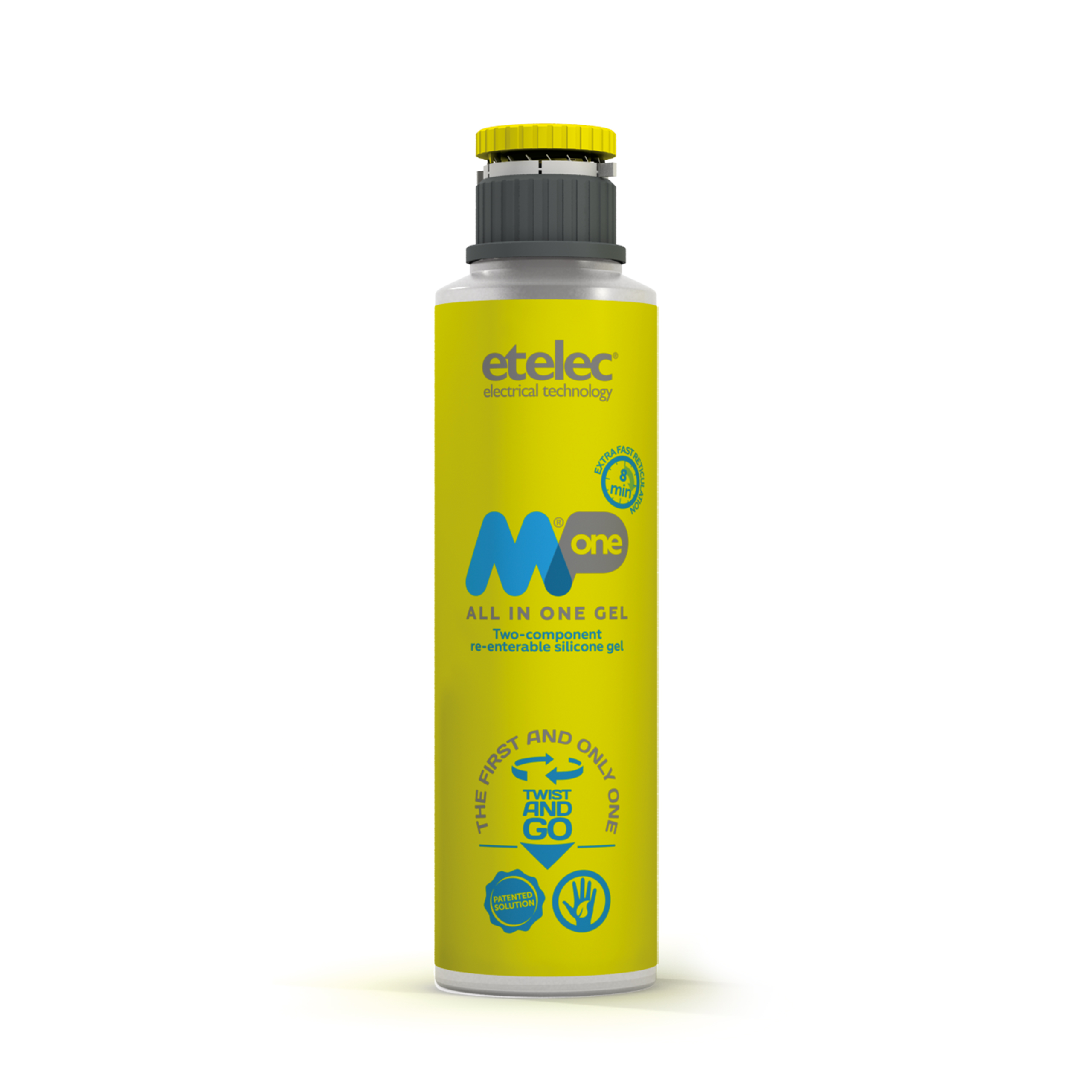 MPONE 0,600 Litri, Gel Siliconico Bicomponente Monoflacone, Riempitivo Isolante Elettrico, Cassette Derivazione, 600 ML - ETELEC MP106