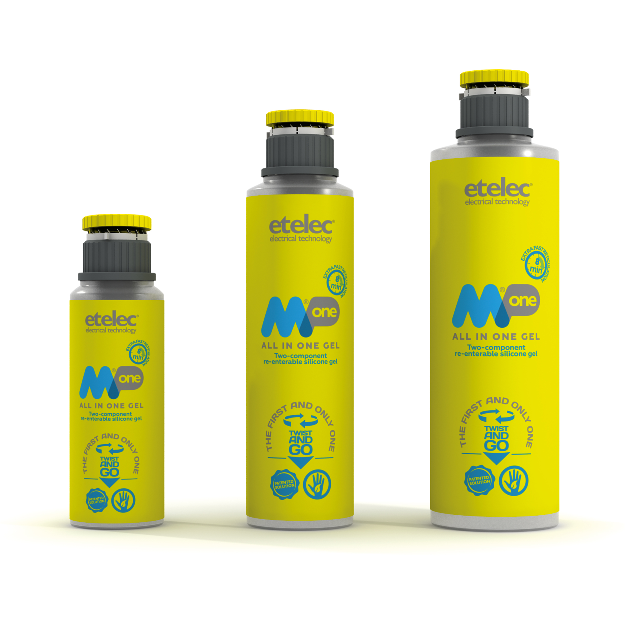 MPONE 0,600 Litri, Gel Siliconico Bicomponente Monoflacone, Riempitivo Isolante Elettrico, Cassette Derivazione, 600 ML - ETELEC MP106