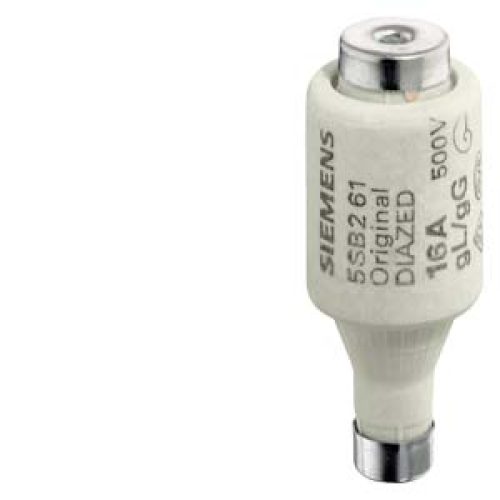 Cartuccia Fusibile DIAZED 500 V 25 A per protezione di cavi e conduttori gG, grandezza DII, E27 - SIEMENS 5SB281