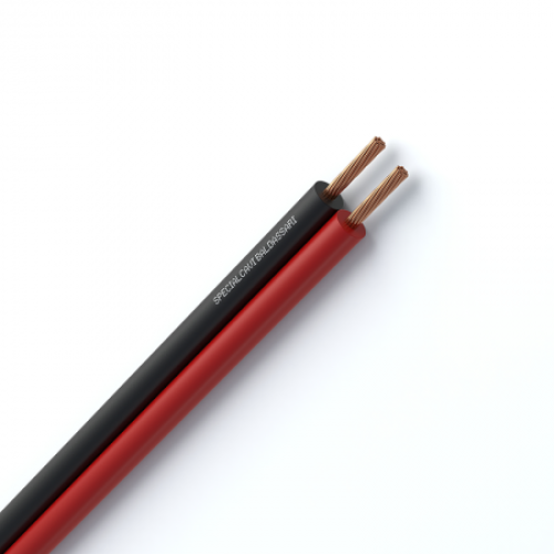 Piattina Rosso/Nera, Flessibile, Classe 5, Antincendio, 2 x 1,50 mm (100 METRI) - BALDASSARI 100MT-PRN2150M100