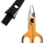 Forbici per elettricisti, Lame Dritte, Gola Tranciacavo e Crimpatore per terminali a tubetto - BETA TOOLS 011280090