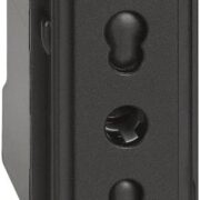 Living Now Presa 2 P+T 16 A 250 Va.c, Interasse 19 mm e 26 mm, Bipasso Nero - BTICINO KG4180