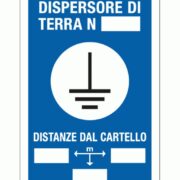 Cartello Dispersore di terra con distanza - U.A.L. 920/C