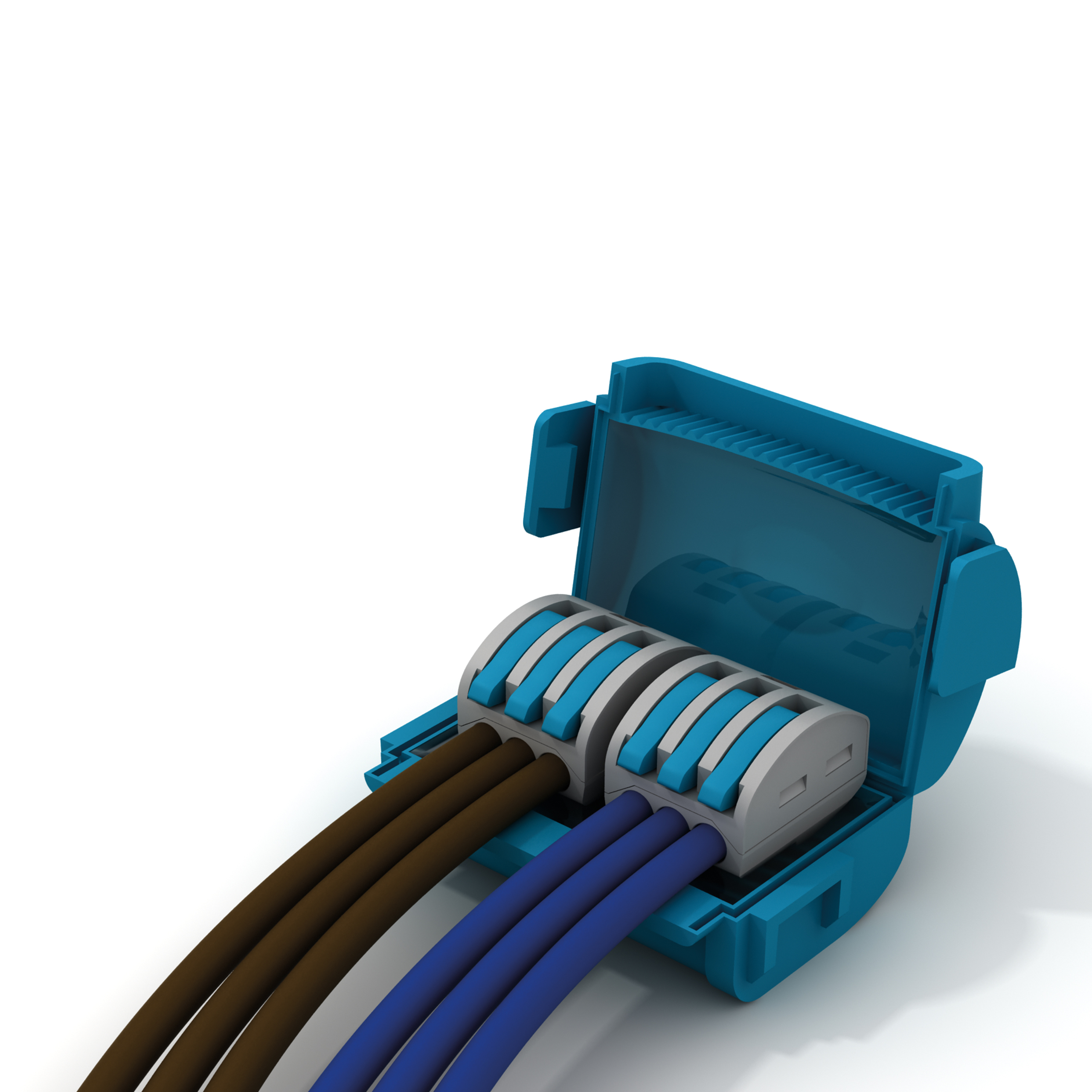 Shell Box Dispositivo Connessione Isolamento Gel Protezione Acqua IPX8 Cavi Piccola Sezione 0,2-4 mm², 2 Morsetti a 3 leve - ETELEC MJB323