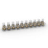 Confezione Lotto 100 Pezzi Morsetti Stecche Morsetto Trasparente Isolante Serraggio Vite Per Cavi Elettrici fino a 4 mm (10 PEZZI) - ETELEC 10PZ-TBOX040