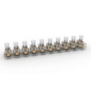 Confezione Lotto 10 Pezzi Morsetti Stecche Morsetto Trasparente Isolante Serraggio Vite Per Cavi Elettrici fino a 25 mm (10 PEZZI) - ETELEC 10PZ-TBOX250