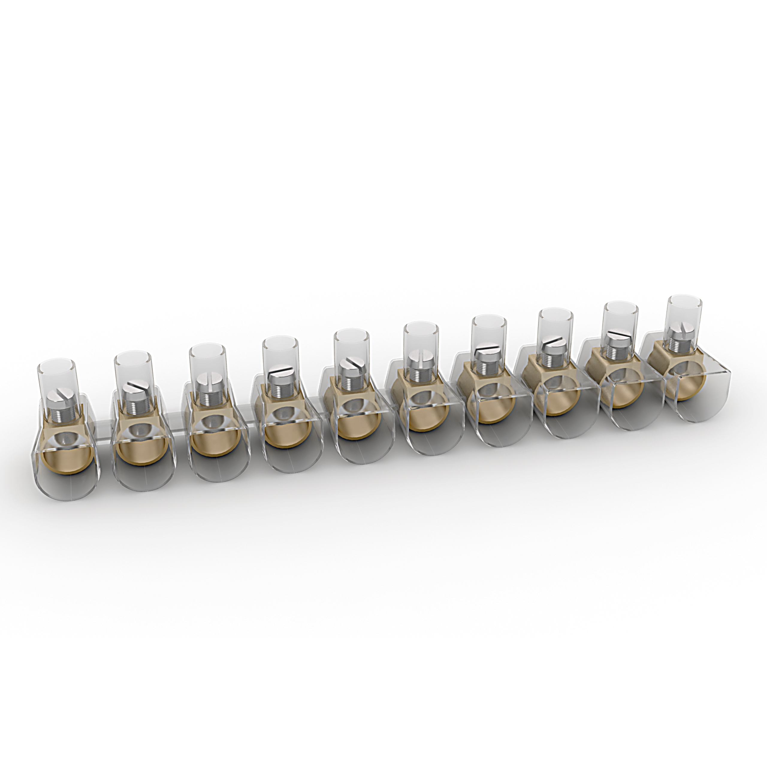 Confezione Lotto 100 Pezzi Morsetti Stecche Morsetto Trasparente Isolante Serraggio Vite Per Cavi Elettrici fino a 1,5 mm (10 PEZZI) - ETELEC 10PZ-TBOX015