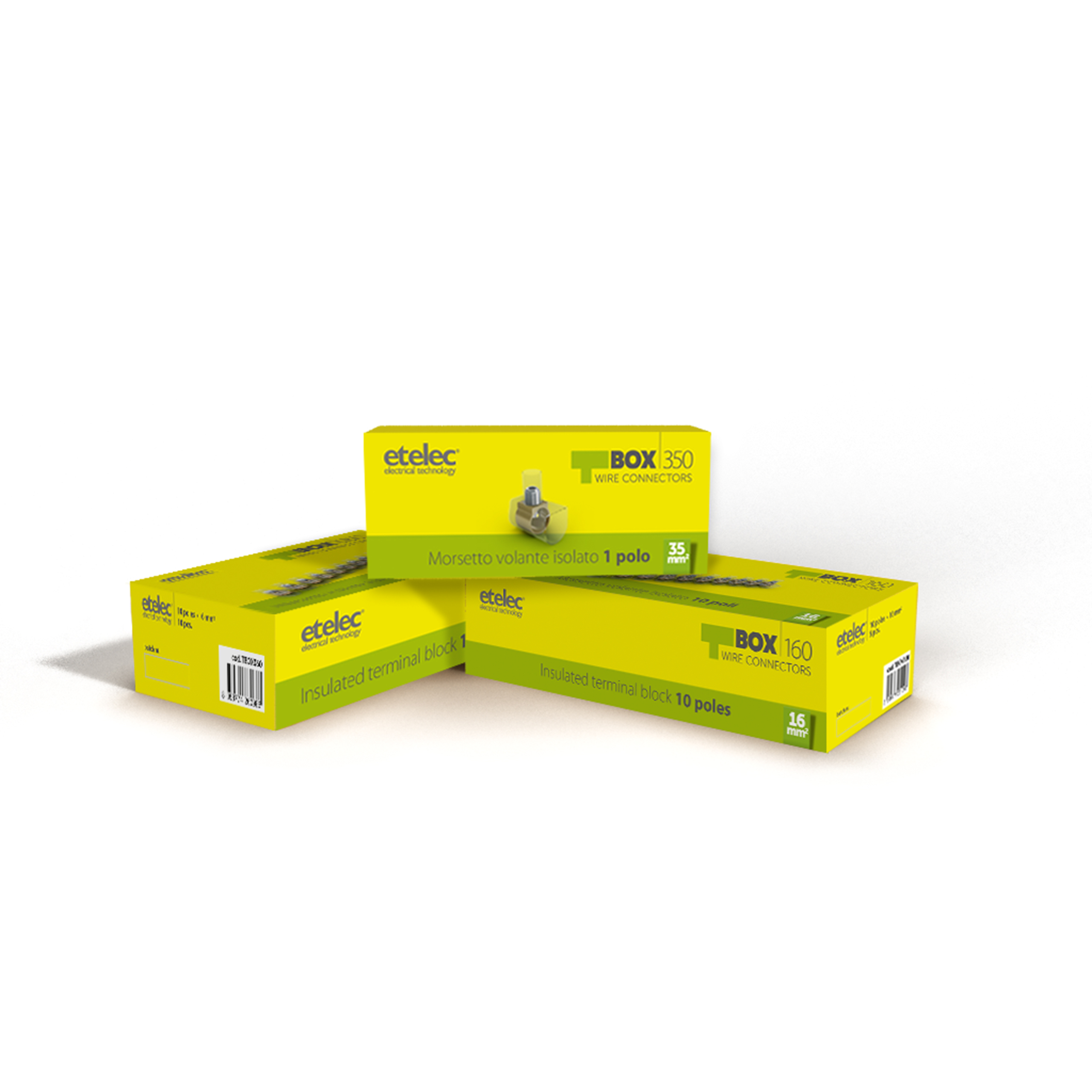 Confezione Lotto 100 Pezzi Morsetti Stecche Morsetto Trasparente Isolante Serraggio Vite Per Cavi Elettrici fino a 4 mm (10 PEZZI) - ETELEC 10PZ-TBOX040