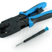 Pinza Crimpatrice Completo di lama per il taglio e spelatura cavo mod 4-6-8-10P - ALPHA ELETTRONICA 98-156