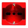 Presa 16A Bivalente Standard Italiano/Tedesco 2 Posti Rossa Serie Civili System White - GEWISS GW20296