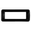 Placca Top System, in Tecnopolimero finitura lucida, 6 Posti, Nero Toner, System - GEWISS GW22516