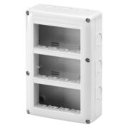 Contenitore Per Apparecchi System Verticale Protetto 12 Posti Moduli 4x3 Grigio Ral 7035 IP40 - GEWISS GW27024