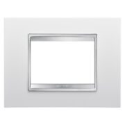Placca Lux 3 Posti, in Tecnopolimero, Bianco, Chorus - GEWISS GW16203TB