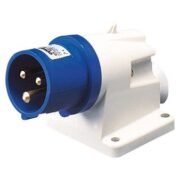 Spina Fissa da parete a 90° ip44 2p+t 16a 200-250v 50/60hz Blu 6h cablaggio a vite - GEWISS GW60404