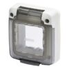 Calotta Stagna 2 Posti, System, Portella trasparente Fume', IP65, Grigio Ral 7035 - GEWISS GW27403