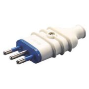 Spina Mobile Diritta Standard Italiano Poli 2P+T 10A 250V ac Tipo S11 Bianco - GEWISS GW28003