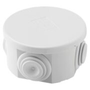 Cassetta Derivazione con coperchio basso a pressione, IP44, Dimensioni interne ø 65x35, Pareti con passacavi, Grigio Ral 7035 - GEWISS GW44001