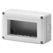 Contenitore per apparecchi system, Protetto, 4 posto, Grigio Ral 7035, IP40 - GEWISS GW27004