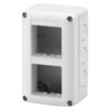 Contenitore per apparecchi system, Verticale protetto, 4 posti, Modulo 2x2, Grigio RAL 7035, IP40 - GEWISS GW27021