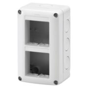 Contenitore per apparecchi system, Verticale protetto, 4 posti, Modulo 2x2, Grigio RAL 7035, IP40 - GEWISS GW27021