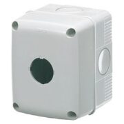 Contenitore Vuoto per pulsanti comandi e segnalatori 1 posto diametro 22 mm Coperchio grigio RAL 7035 - GEWISS GW27101