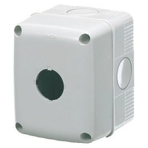Contenitore Vuoto per pulsanti comandi e segnalatori 1 posto diametro 22 mm Coperchio grigio RAL 7035 - GEWISS GW27101