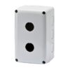 Contenitore Vuoto per pulsanti comandi e segnalatori 2 posti diametro 22 mm Coperchio grigio RAL 7035 - GEWISS GW27102