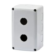Contenitore Vuoto per pulsanti comandi e segnalatori 2 posti diametro 22 mm Coperchio grigio RAL 7035 - GEWISS GW27102