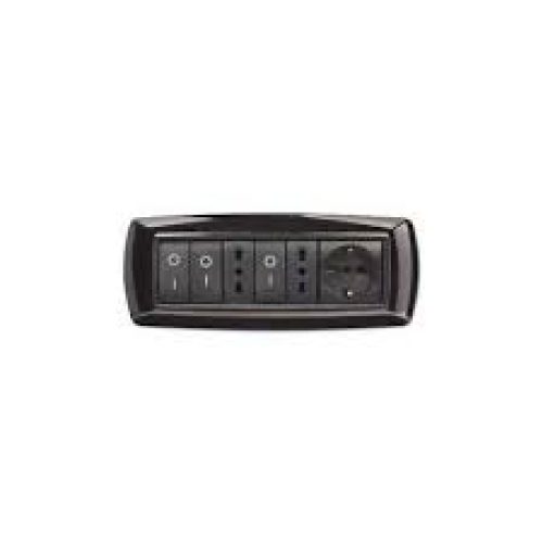 Placca 7 Posti Nero MYLIFE - ELETTROCANALI ECL2987N