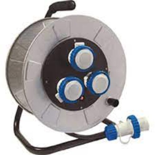 Avvolgicavo industriale Golia Metallo 30 metri 3 prese CE - FANTON 14350