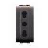 Compatibile "Bticino Living International" Presa italiana bivalente di sicurezza 10/16A 2p+T - ELETTROCANALI ECL4045