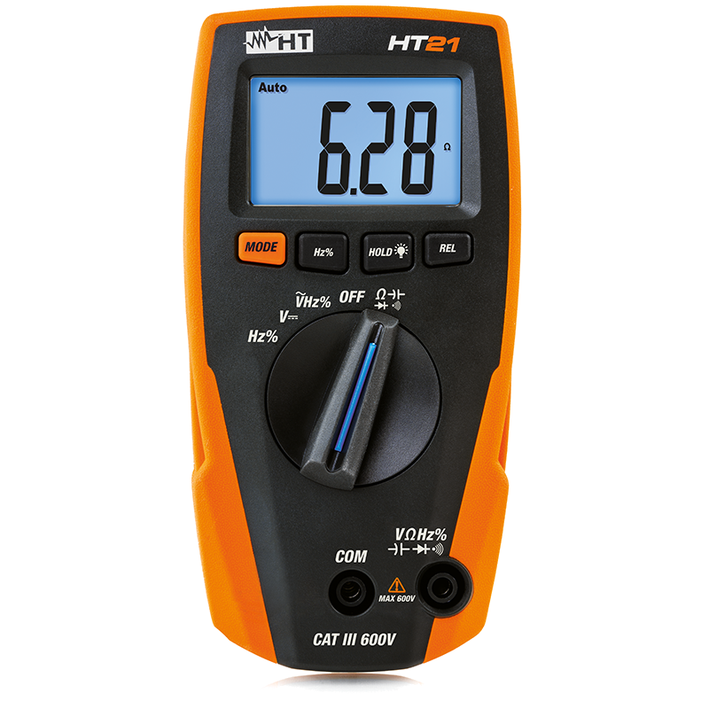 Multimetro Digitale Compatto in CAT III, fino a 600V, HT21 - HT ITALIA HR000021