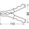 Pinza per batterie, 110 x 80 mm, Nera - ELCART 040367200
