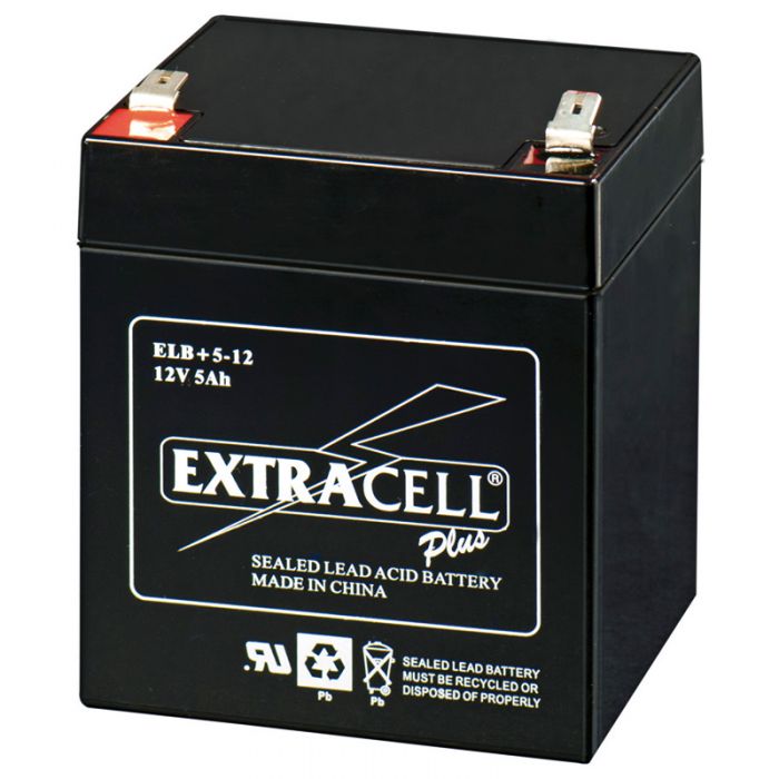 Batteria Ricaricabile Al Piombo Ermetico 12V - 5Ah F2 Serie Plus - ELCART 300562000
